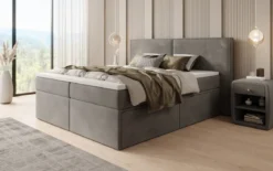 Boxspringbett Ophelia mit Schubladen in Samt