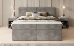 Boxspringbett Ophelia mit Schubladen in Cord