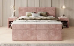 Boxspringbett Ophelia mit Schubladen in Cord
