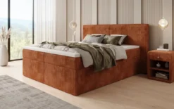 Boxspringbett Ophelia mit Schubladen in Cord
