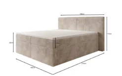 Boxspringbett Ophelia mit Schubladen in Cord