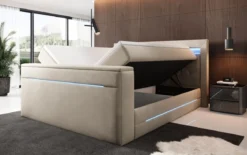 Boxspringbett Pluto mit TV Lift, RGB und Stauraum