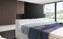 Boxspringbett Pluto mit TV Lift, RGB und Stauraum
