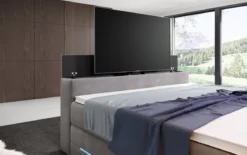 Boxspringbett Pluto mit TV Lift, RGB und Stauraum