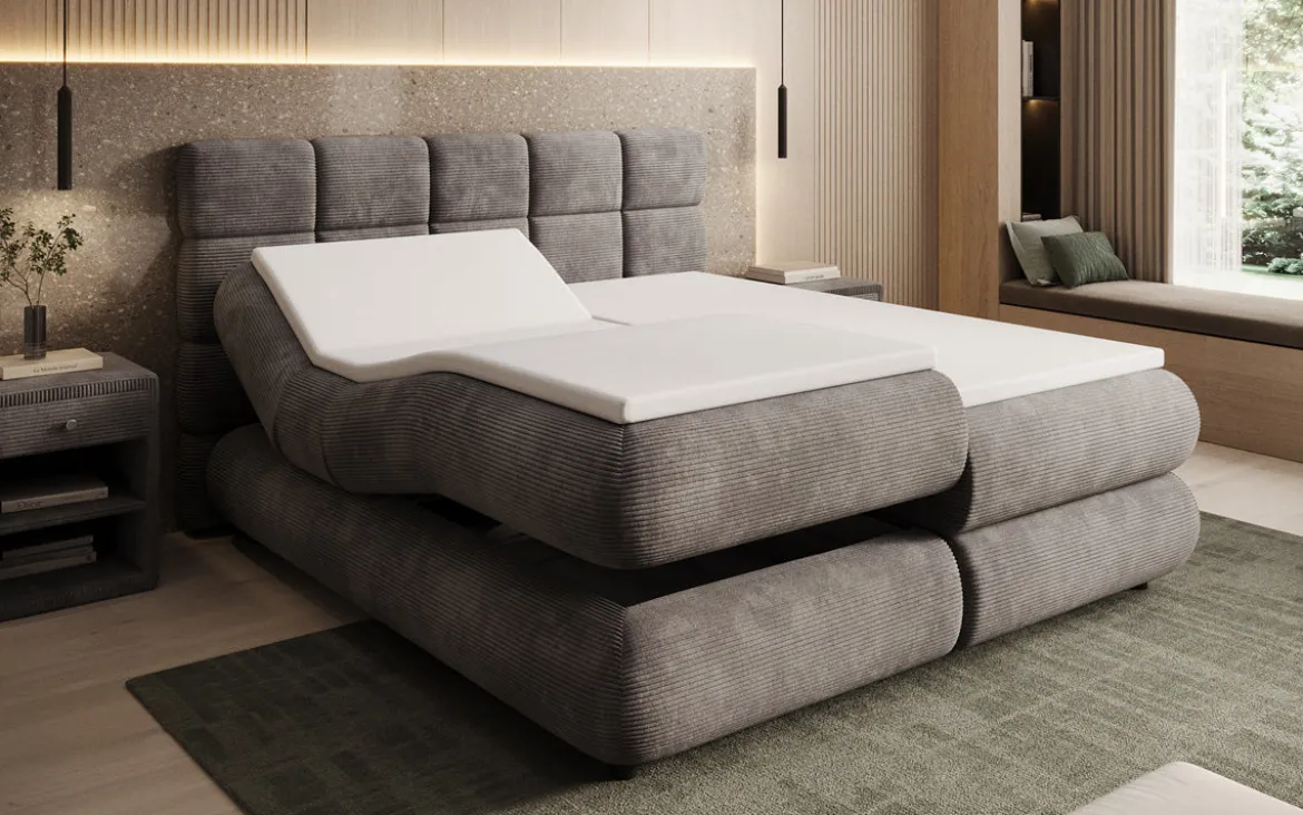 Boxspringbett Relana - elektrisch verstellbar in Cord