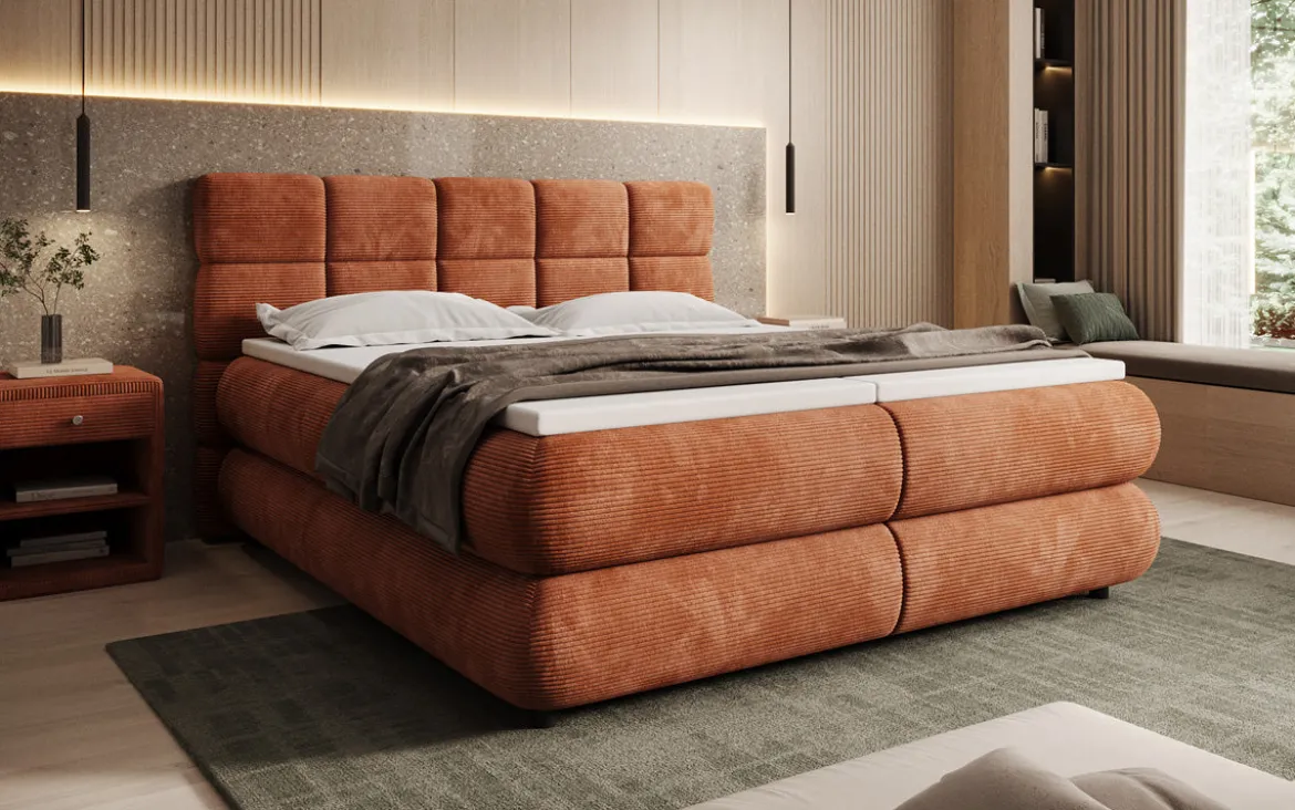 Boxspringbett Relana - elektrisch verstellbar in Cord