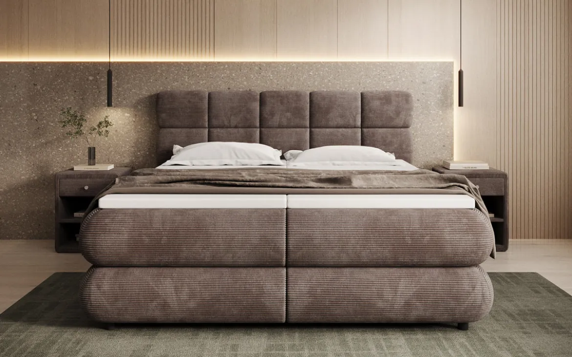 Boxspringbett Relana - elektrisch verstellbar in Cord