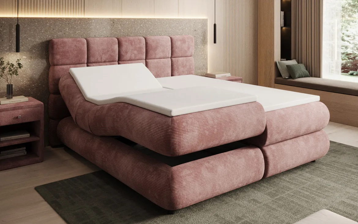 Boxspringbett Relana - elektrisch verstellbar in Cord