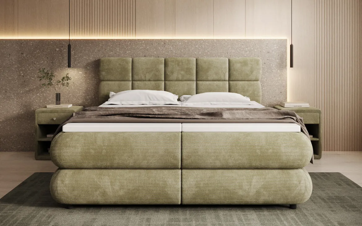Boxspringbett Relana - elektrisch verstellbar in Cord