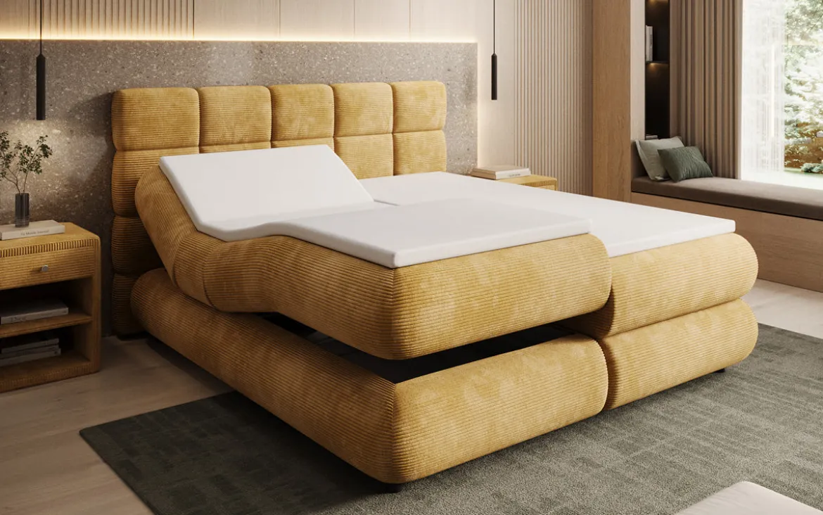 Boxspringbett Relana - elektrisch verstellbar in Cord