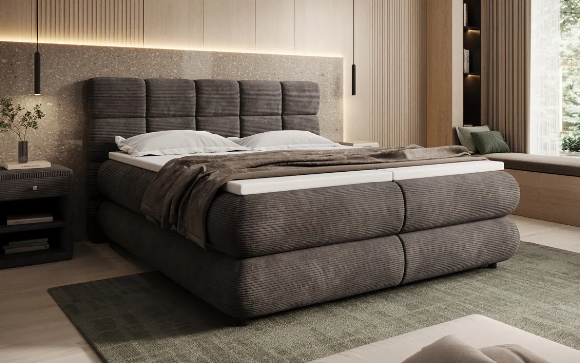 Boxspringbett Relana - elektrisch verstellbar in Cord