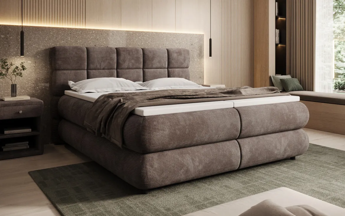 Boxspringbett Relana - elektrisch verstellbar in Cord