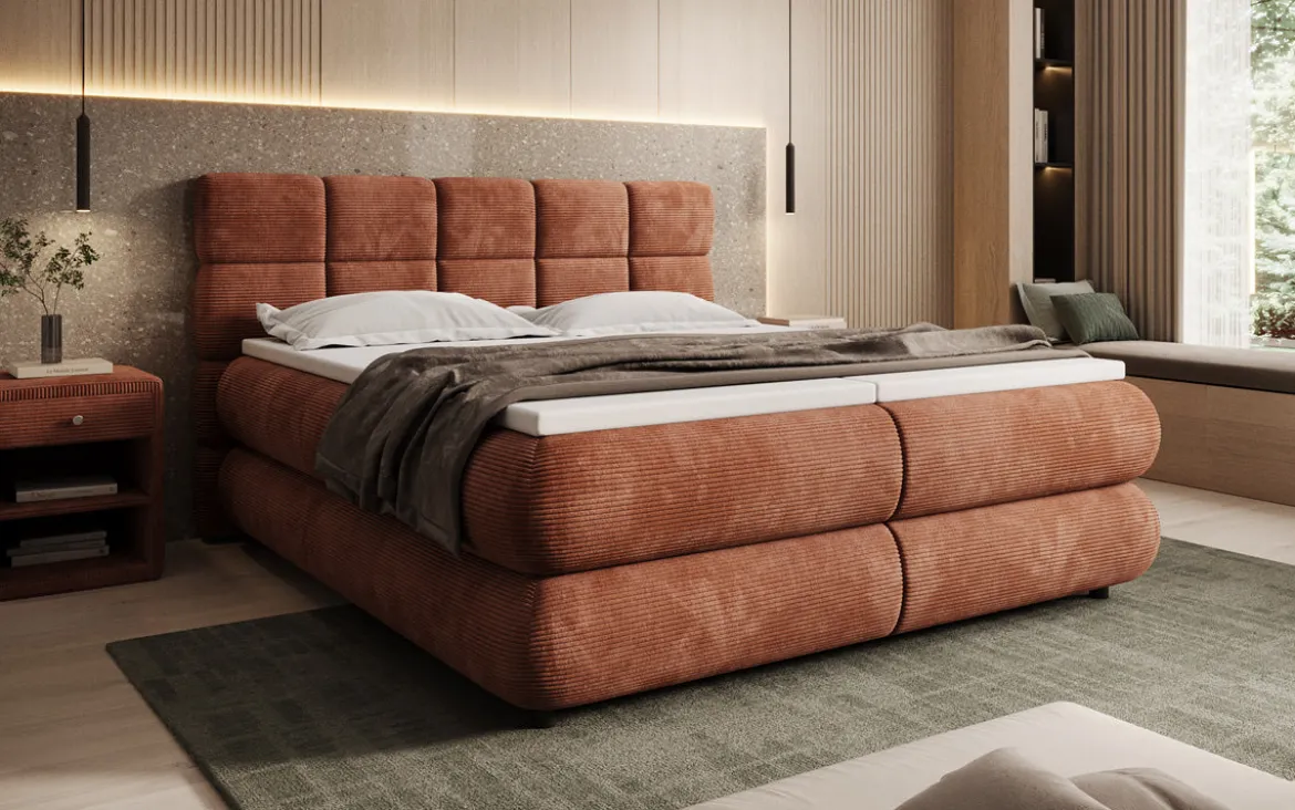 Boxspringbett Relana - elektrisch verstellbar in Cord