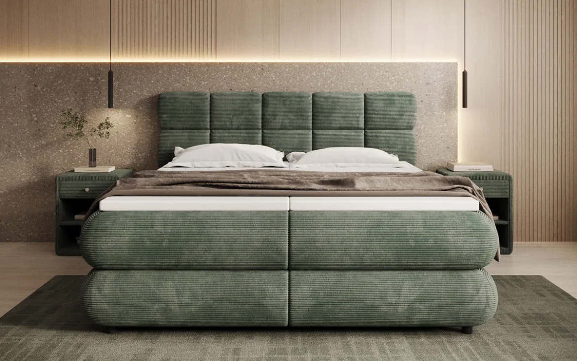 Boxspringbett Relana - elektrisch verstellbar in Cord