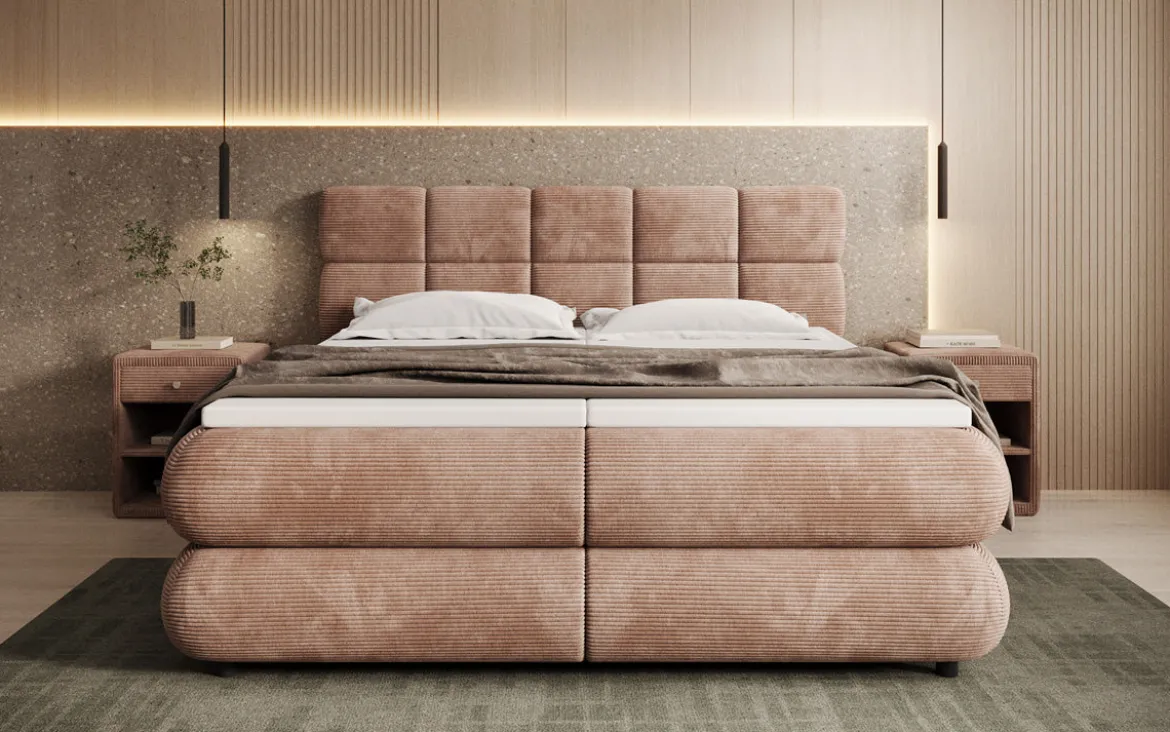 Boxspringbett Relana - elektrisch verstellbar in Cord