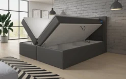 Boxspringbett Reposito mit LED, USB und Stauraum