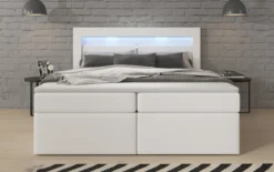 Boxspringbett Reposito mit LED, USB und Stauraum