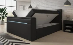 Boxspringbett Reposito mit TV Lift, USB, LED und Stauraum