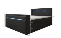 Boxspringbett Reposito mit TV Lift, USB, LED und Stauraum