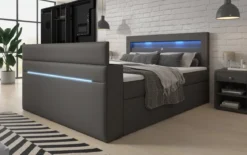 Boxspringbett Reposito mit TV Lift, USB, LED und Stauraum