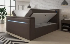 Boxspringbett Reposito mit TV Lift, USB, LED und Stauraum