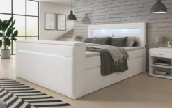 Boxspringbett Reposito mit TV Lift, USB, LED und Stauraum
