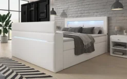 Boxspringbett Reposito mit TV Lift, USB, LED und Stauraum