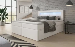 Boxspringbett Rinori mit LED, USB und Stauraum