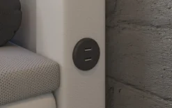 Boxspringbett Rinori mit LED, USB und Stauraum