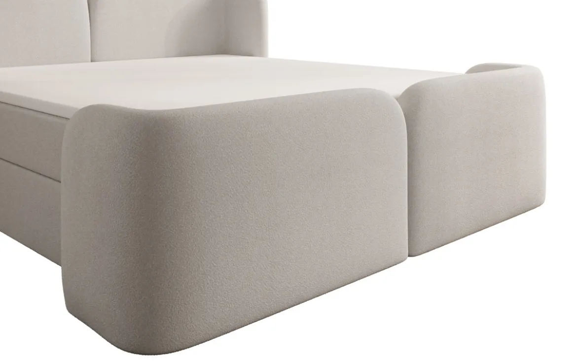 Boxspringbett Riva Bouclé mit Stauraum