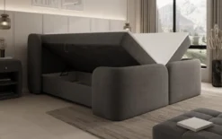 Boxspringbett Riva Bouclé mit Stauraum