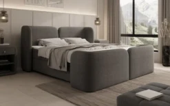 Boxspringbett Riva Bouclé mit Stauraum