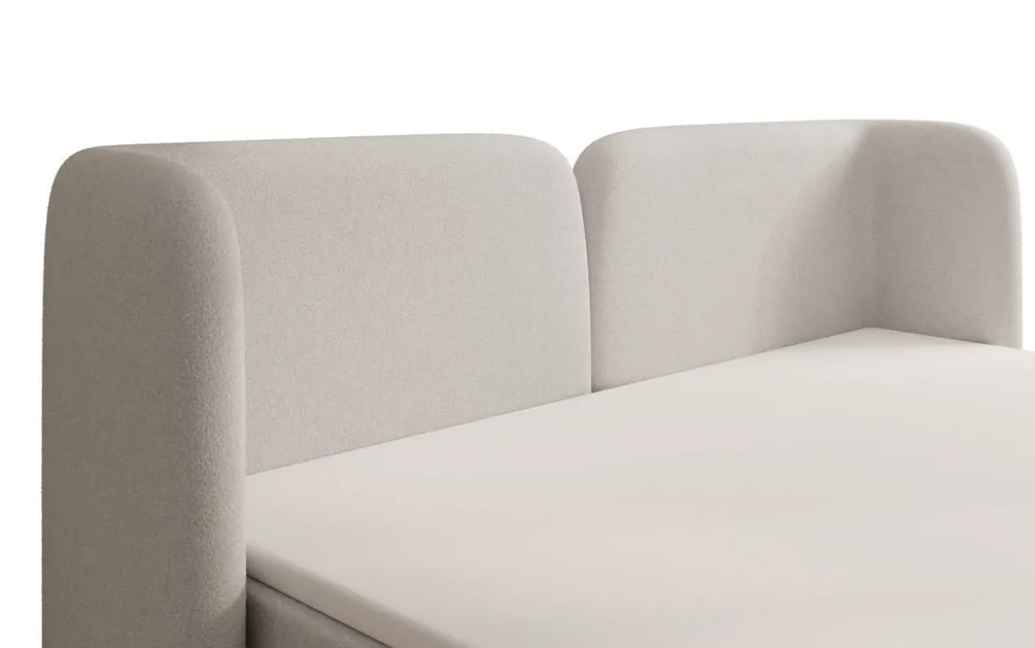 Boxspringbett Riva Bouclé mit Stauraum