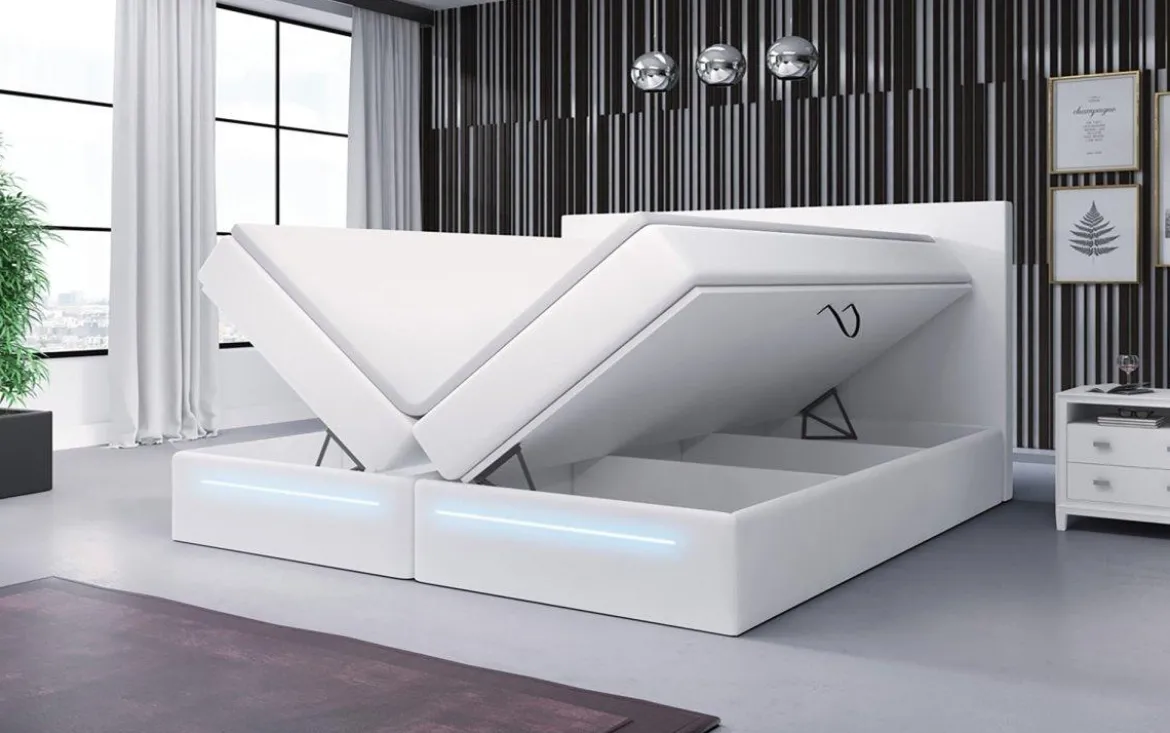 Boxspringbett Sejour mit LED u. Stauraum