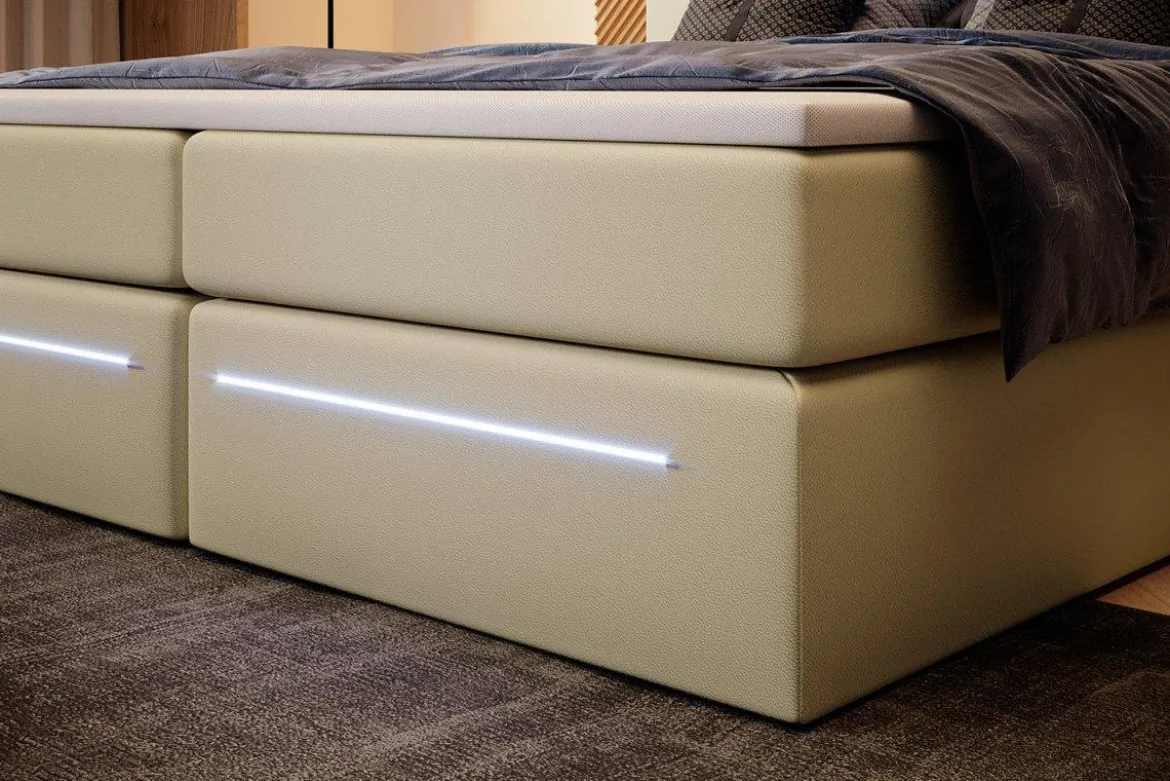 Boxspringbett Sejour mit LED u. Stauraum