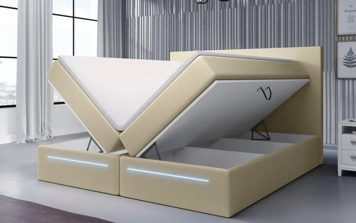 Boxspringbett Sejour mit LED u. Stauraum