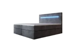 Boxspringbett Sejour mit LED u. Stauraum in Cord