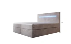 Boxspringbett Sejour mit LED u. Stauraum in Cord