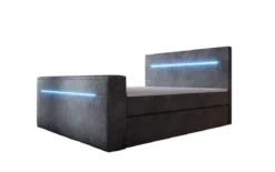 Boxspringbett Sejour mit TV Lift, RGB und Stauraum in Cord