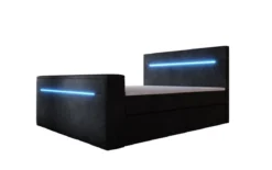 Boxspringbett Sejour mit TV Lift, RGB und Stauraum in Cord