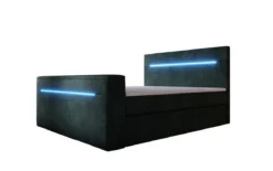 Boxspringbett Sejour mit TV Lift, RGB und Stauraum in Cord