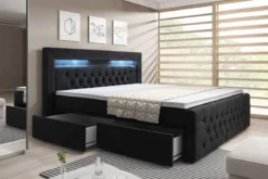 Boxspringbett Sera mit LED und Stauraum (4 Schubladen)