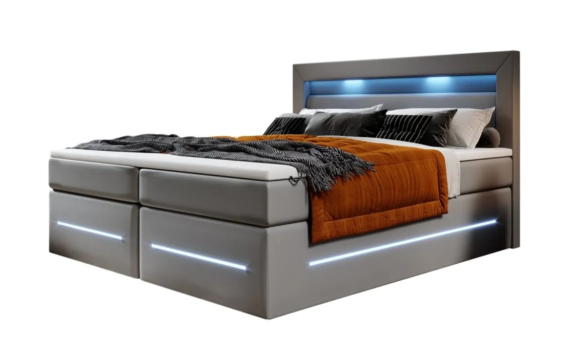 Boxspringbett Sevilla mit LED und Stauraum