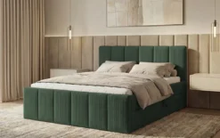 Boxspringbett Siena mit hochklappbarem Stauraum in Cord