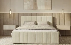 Boxspringbett Siena mit hochklappbarem Stauraum in Cord