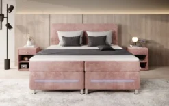 Boxspringbett Simple mit LED in Cord