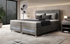 Boxspringbett Simple mit LED in Cord