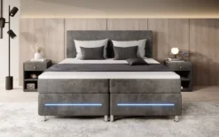 Boxspringbett Simple mit LED in Cord