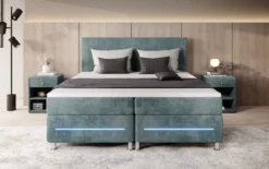 Boxspringbett Simple mit LED in Cord