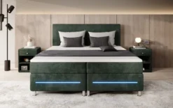 Boxspringbett Simple mit LED in Cord